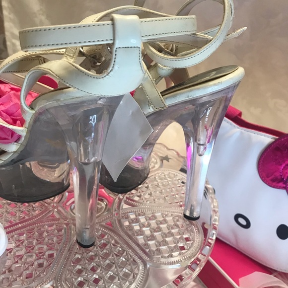 Adorable y2k hot pink heart ๐ glass platforms ๐๐ - Picture 9 of 13